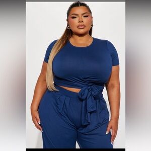 NWT fashion nova casually chic wide pant matching set size 2X